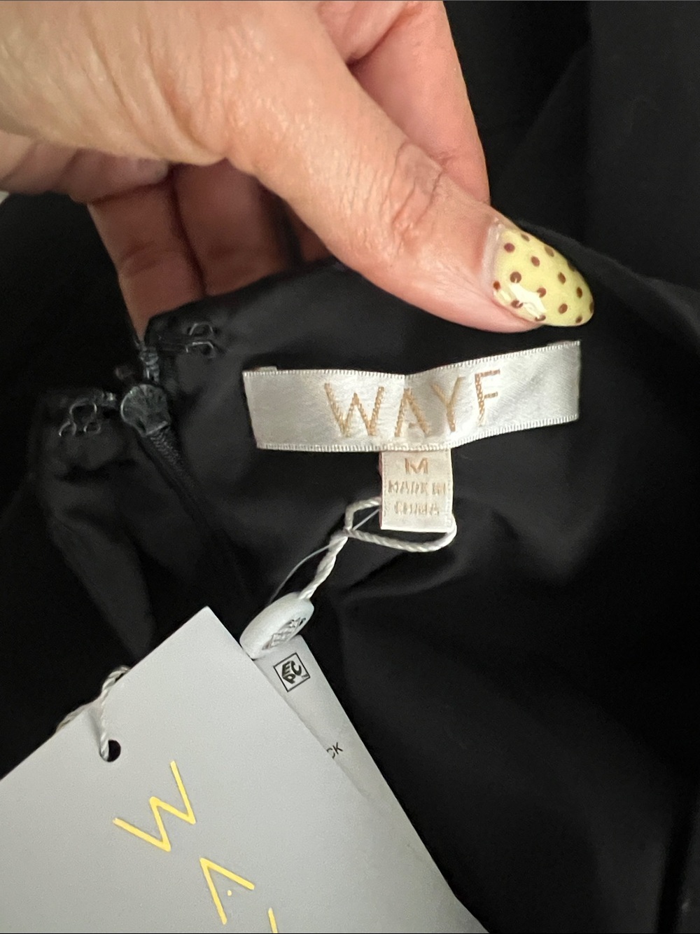 Wayf Puff Sleeve Dress with Front Tie and Cut Out - Picture 9 of 11